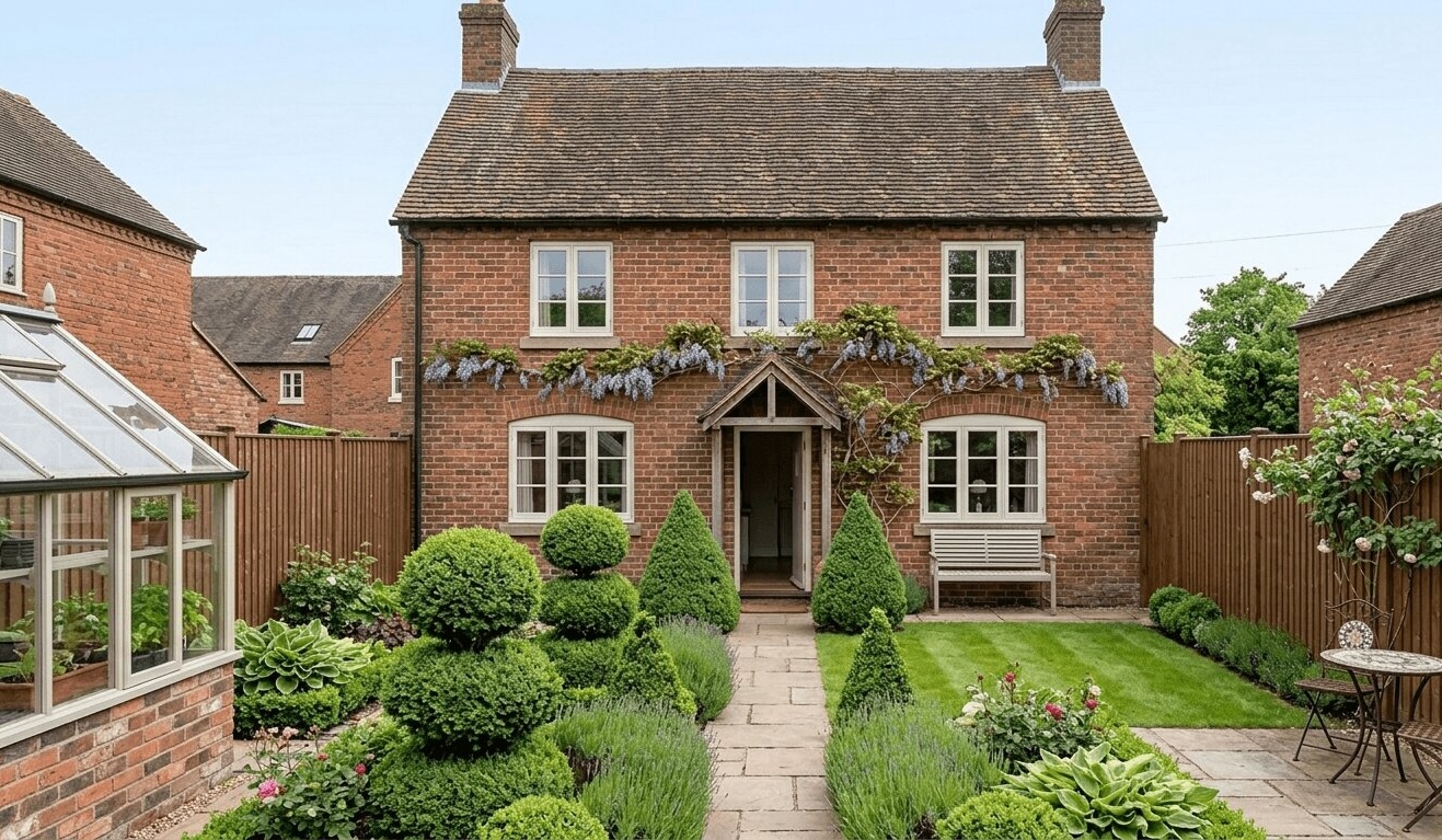 Hedge cutting in Whitchurch