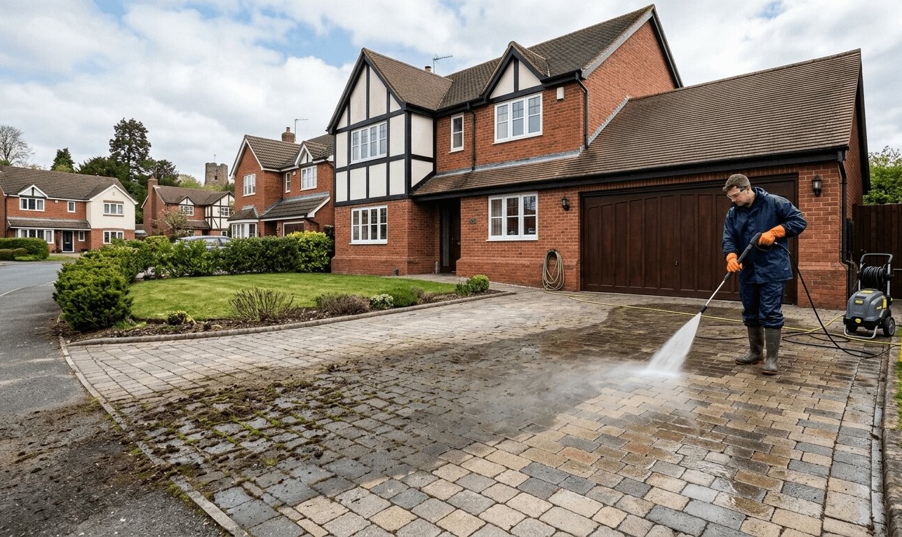 Patio cleaning in Bridgnorth
