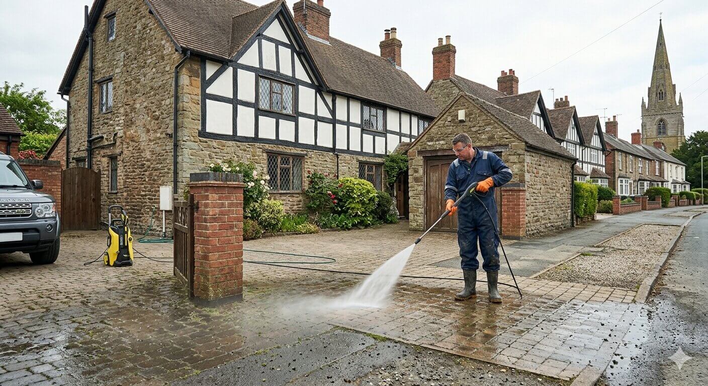 Patio cleaning in Ludlow
