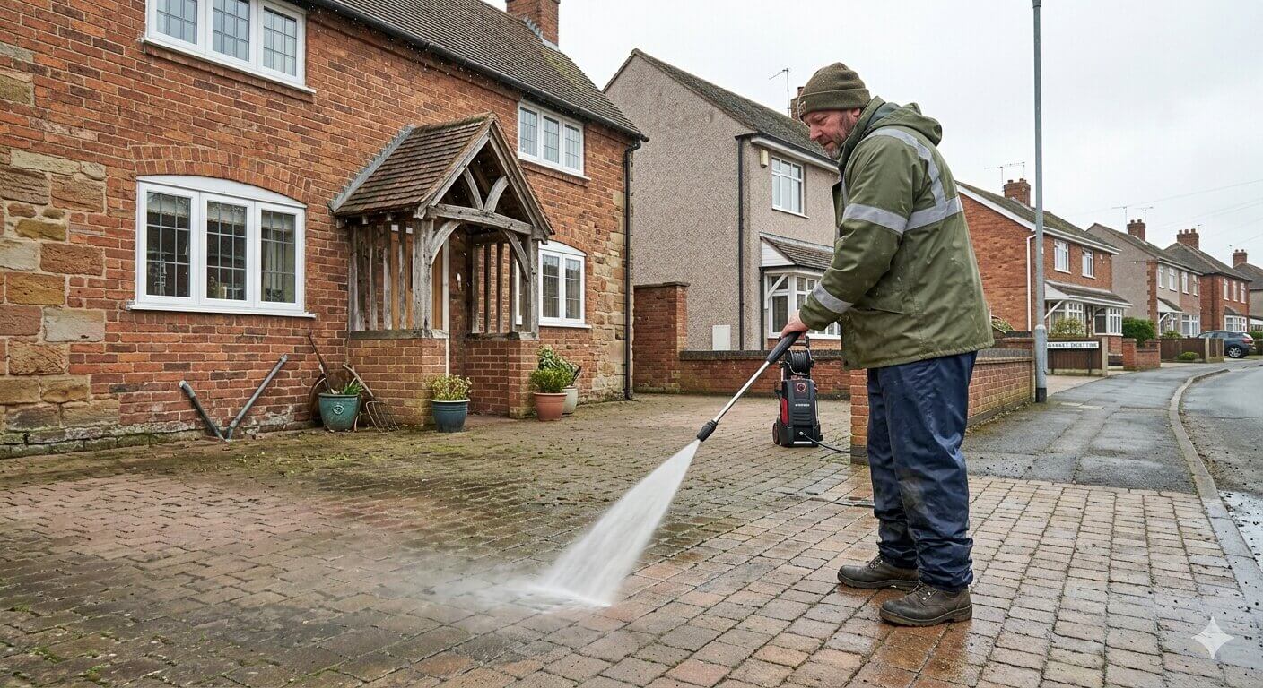 Patio cleaning in Market Drayton