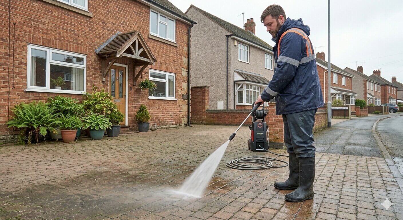Patio cleaning in Whitchurch
